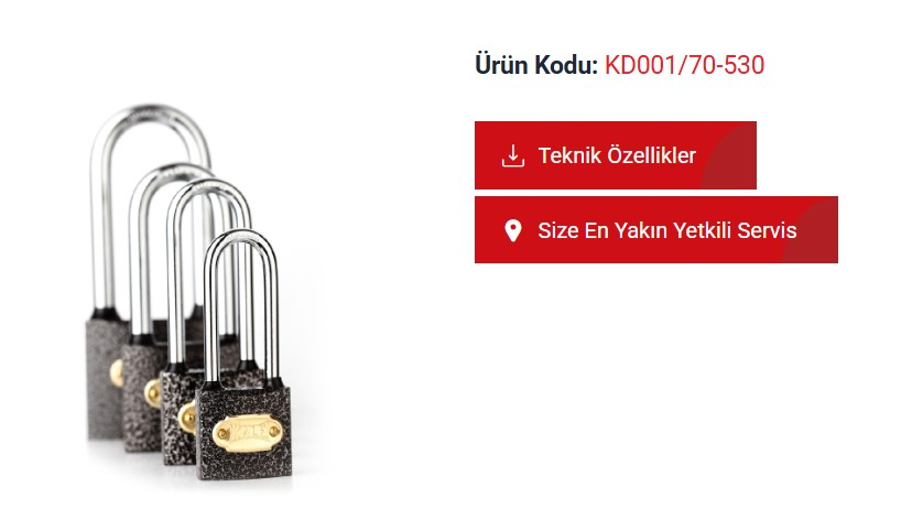 ASMA KILIT 30 MM GRI UZUN MIL KALE KILIT